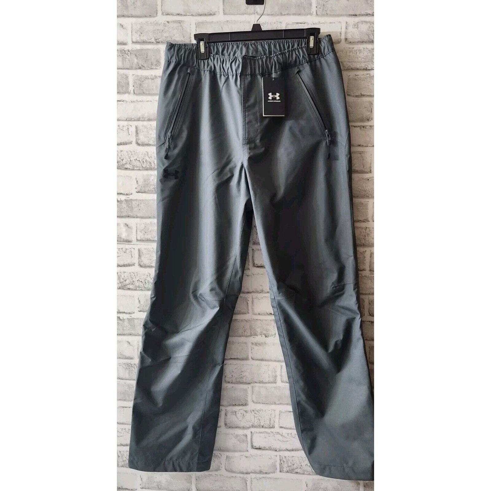 Under Armour Men's UA Stormproof Lined Rain Pants Pitch Gray Small 1369255-102