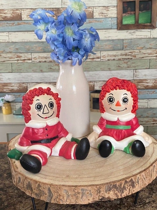 Raggedy Ann and Andy Large Very Rare Collectible Figure Set (See Details)