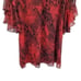 Calvin Klein Dress Boho Snake Print 3/4 Ruffle Sleeve Mini Shift Red Sz 6
