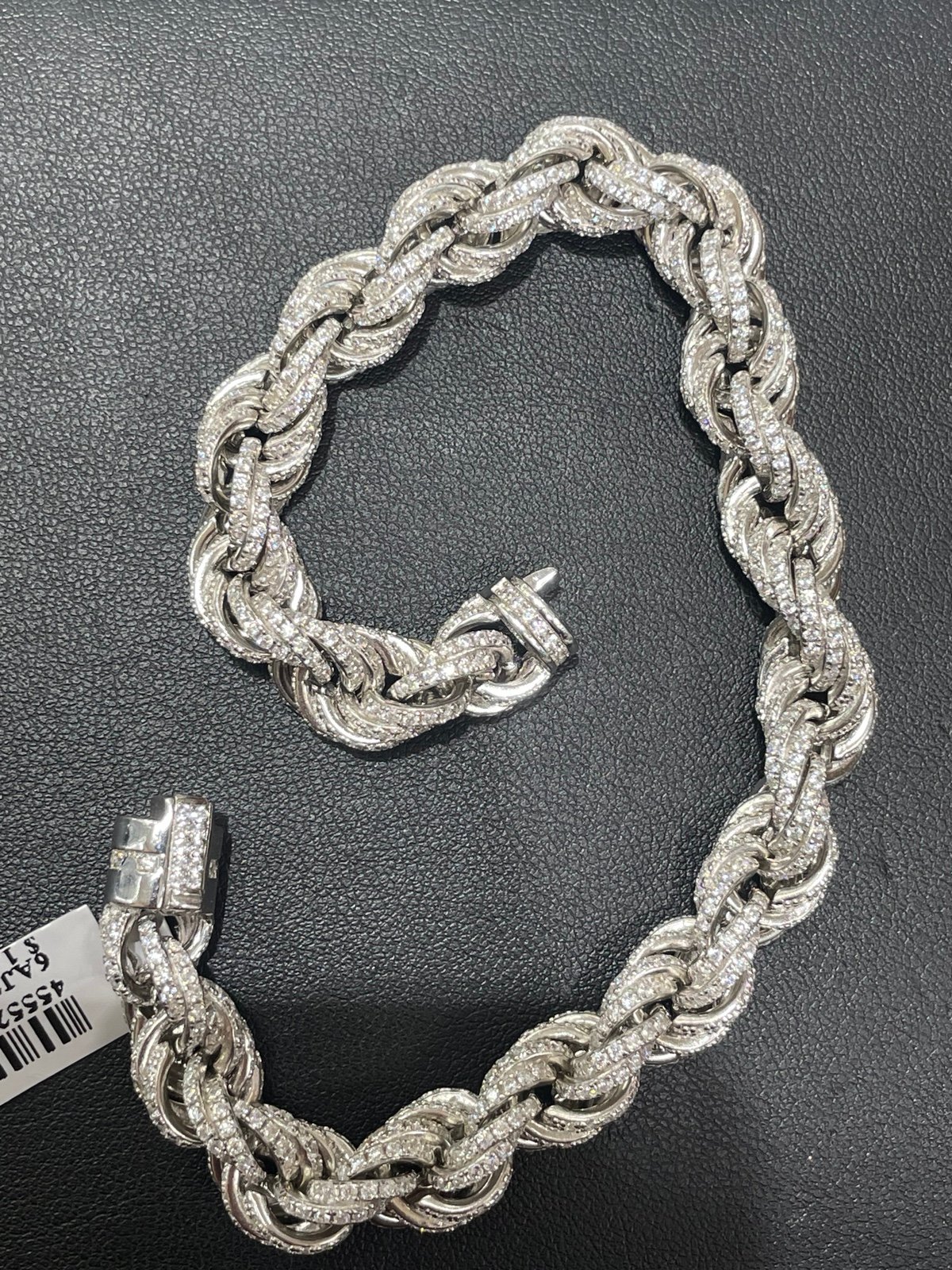 Sterling silver rope bracelet
