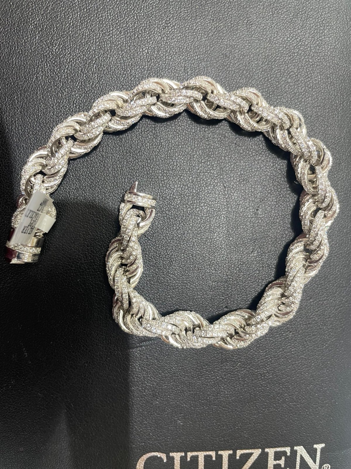 Sterling silver rope bracelet