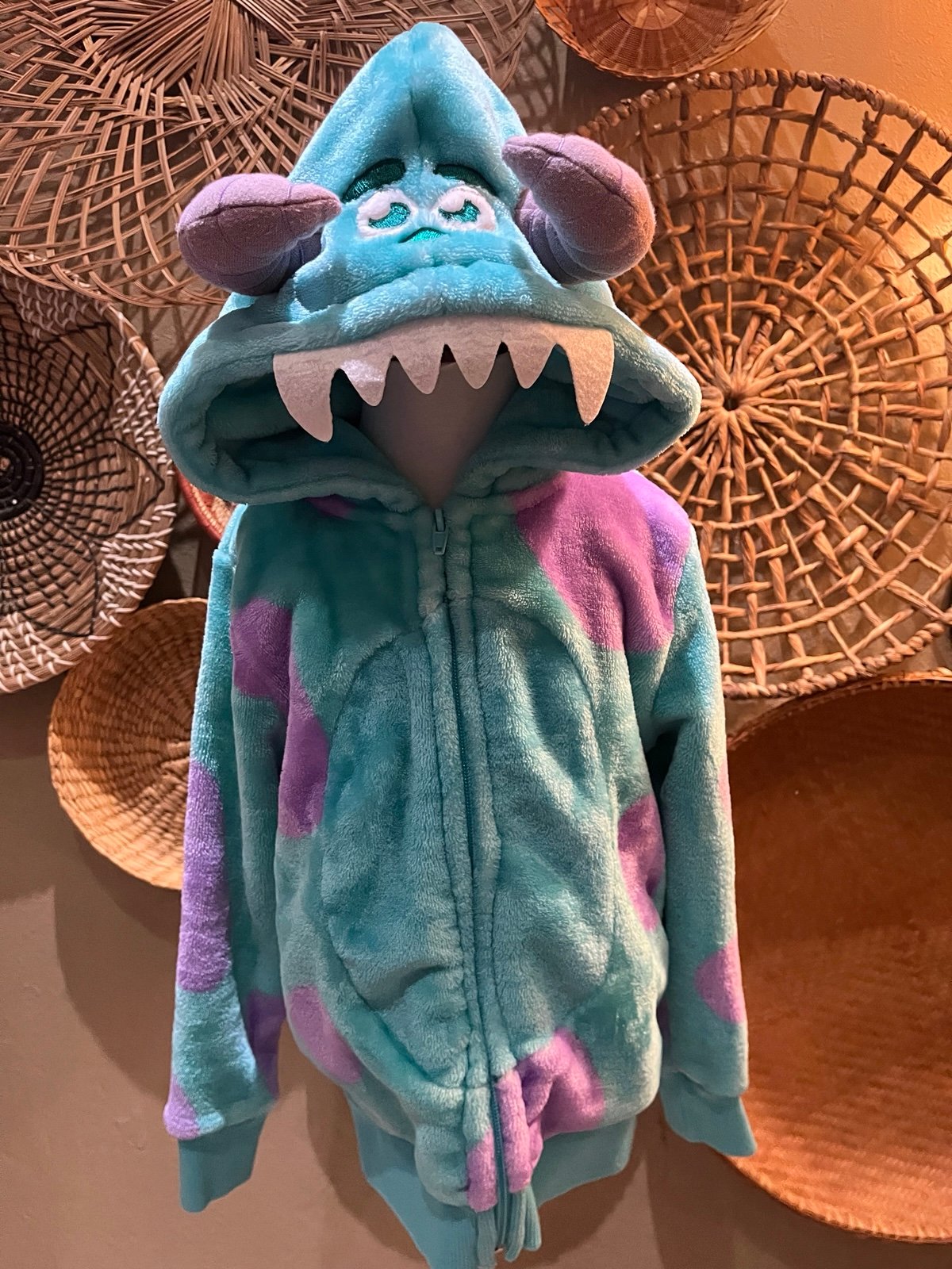 Disney Parks Pixar Monsters Inc. Sully Zip-Up Hoodie SizeXS