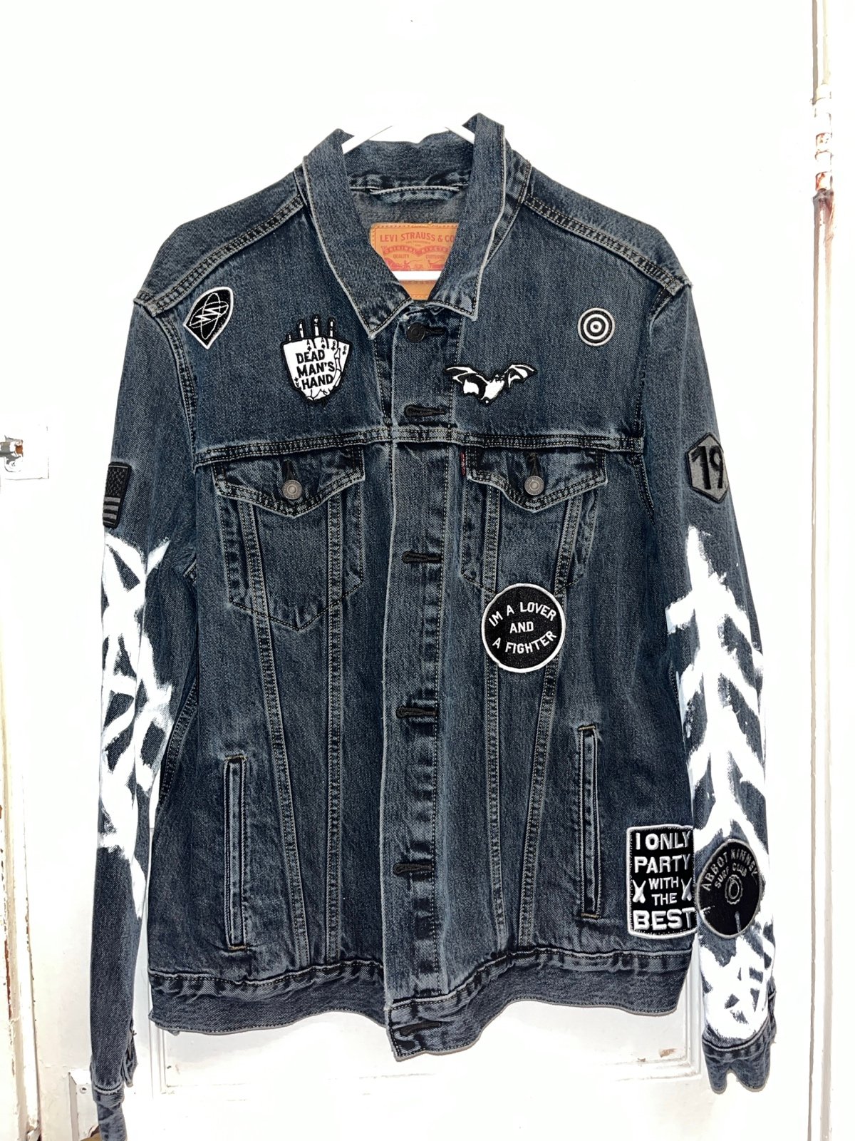 Dark Charcoal Levi’s Motorcycle Punk Jacket (Size: XL)