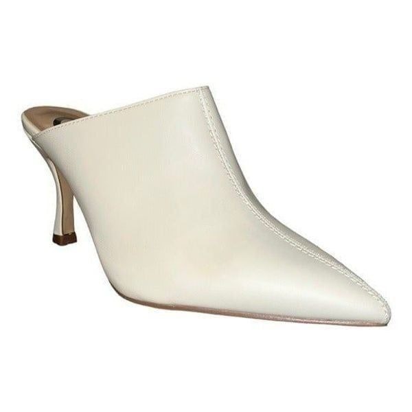 Journee Collection Womens Shiyza Mules Faux Leather Pointed Toe Nude 8M New