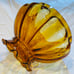 Vintage Amber Optic Melon Glass Hurricane Kerosene Oil Student Lamp Shade