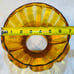 Vintage Amber Optic Melon Glass Hurricane Kerosene Oil Student Lamp Shade