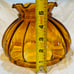 Vintage Amber Optic Melon Glass Hurricane Kerosene Oil Student Lamp Shade