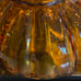 Vintage Amber Optic Melon Glass Hurricane Kerosene Oil Student Lamp Shade