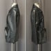 Vintage 90s y2k Bratz Black Leather Mid Length Belted Insulated Coat Jacket