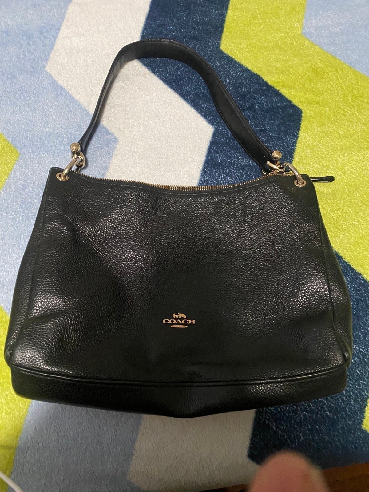 coach leather black handbag authentic coach model A1881 f28966 bag