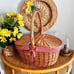 Vintage Boho Willow Hand Woven Picnic/Egg Basket