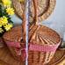 Vintage Boho Willow Hand Woven Picnic/Egg Basket