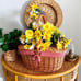 Vintage Boho Willow Hand Woven Picnic/Egg Basket