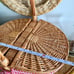 Vintage Boho Willow Hand Woven Picnic/Egg Basket