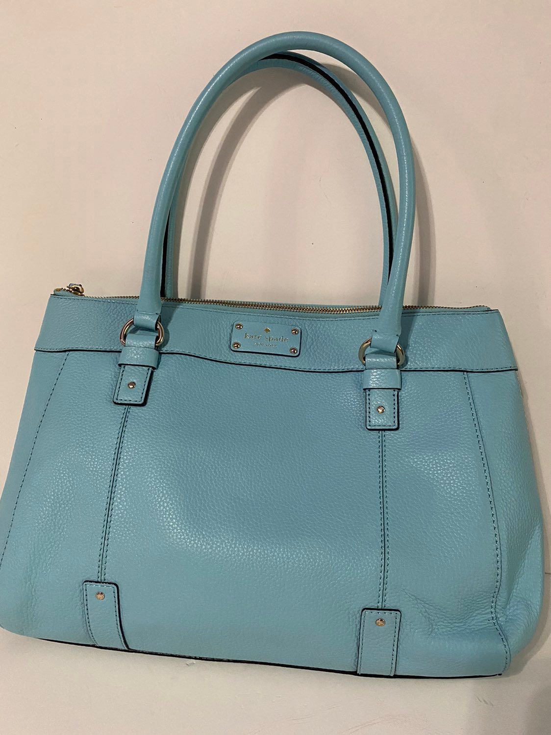 Kate Spade Blue Leather Satchel 14 L x 6