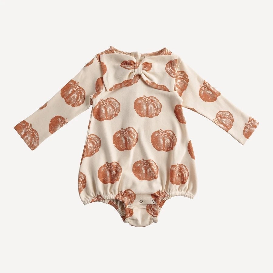Kate Quinn Cotton Pumpkin Bow Bubble
