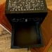 Vintage Hand Carved Wood Box Drawer Vanity Mirror