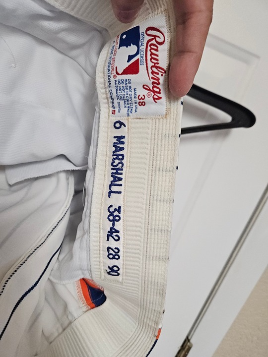 MIKE MARSHALL NEW YORK METS GAME ISSUED RAWLINGS AUTOGRAPHED SIGNED PANTS 1990