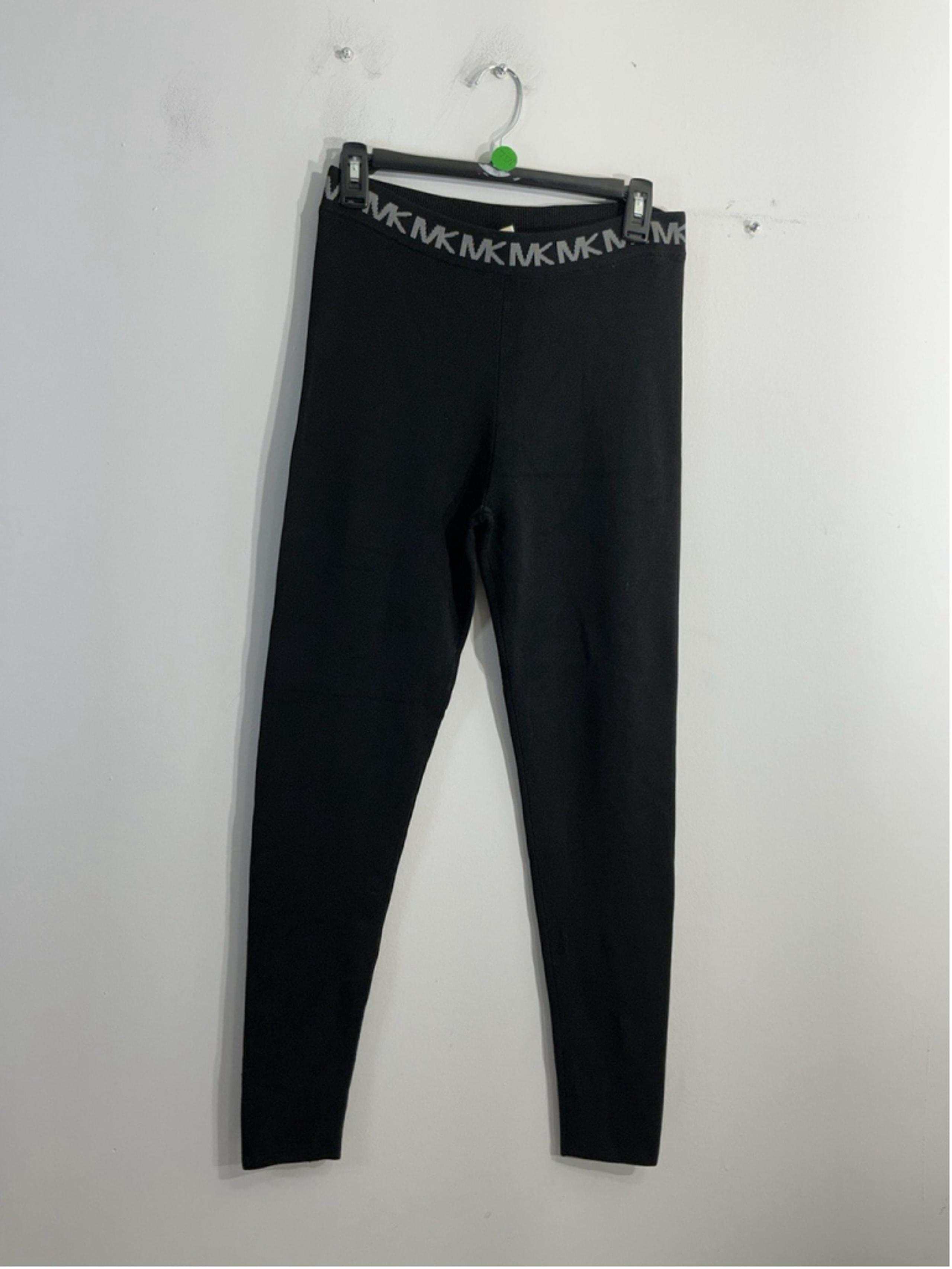 Womans Pullon Leggings Medium Black Mk Logo Knit - Michael Kors