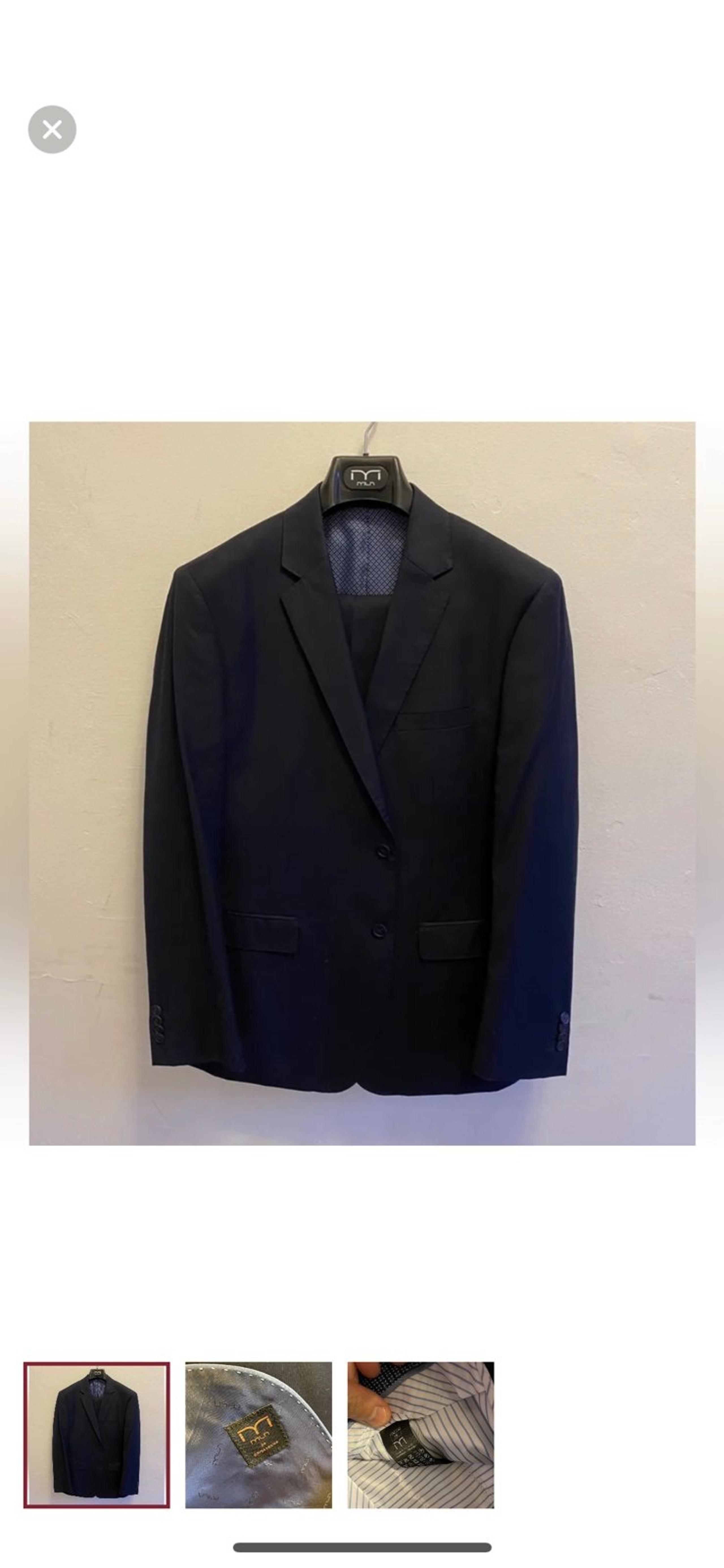 suit men MLN navy blue size jacket 54 and pants 56 (Europe)