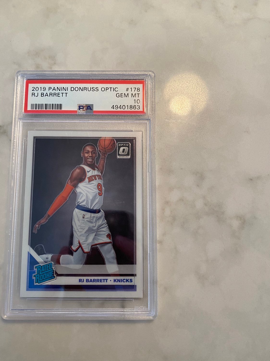 Rj Barrett 2019 optic PSA 10