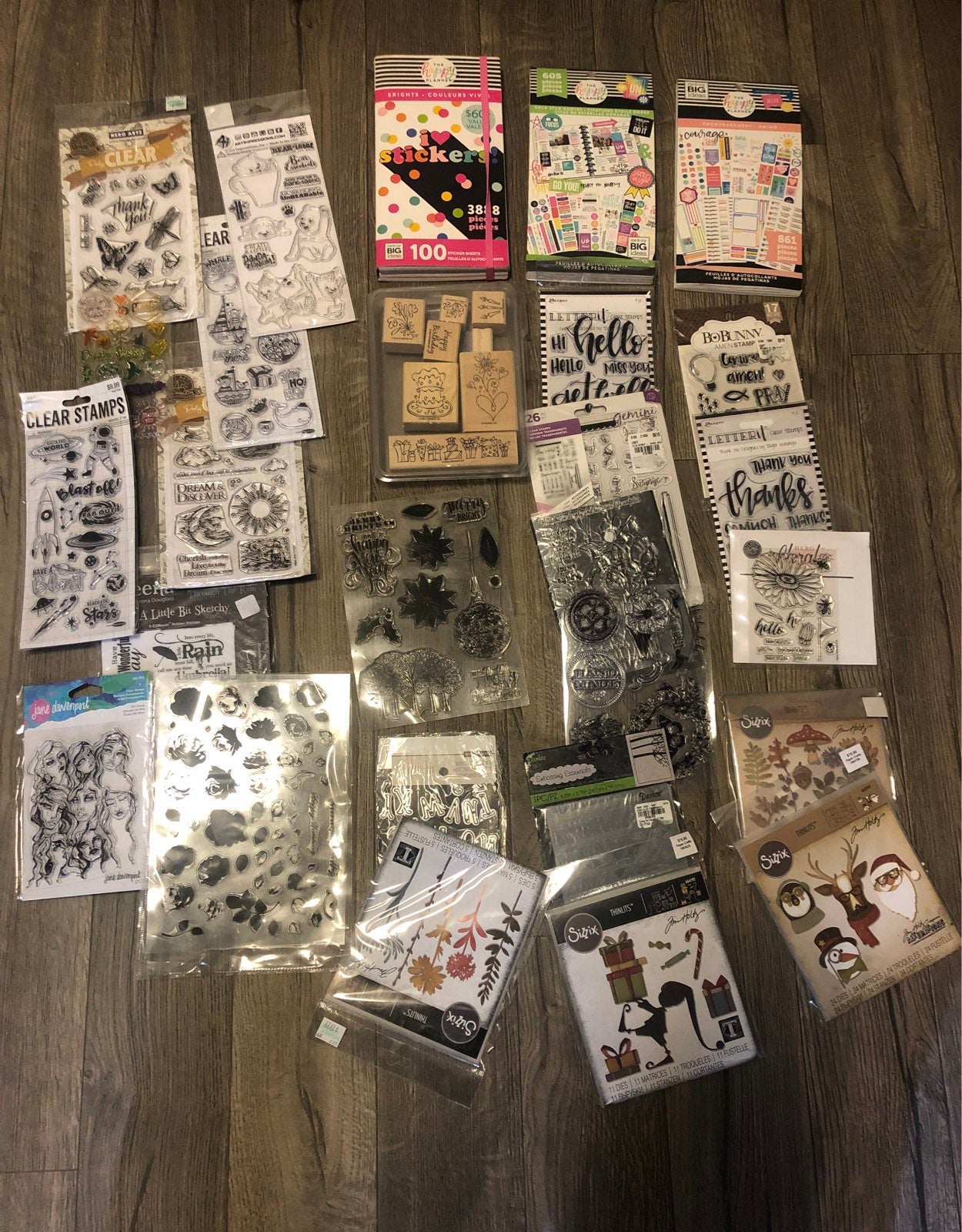 Hundreds of stamps and dyes and happy pl