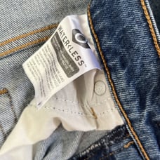 Levis Premium Wedgie Straight Jeans Womens 28x26 Blue Button Fly