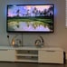 Modern Scandinavian Media Console Table, Low Profile TV Stand WHITE