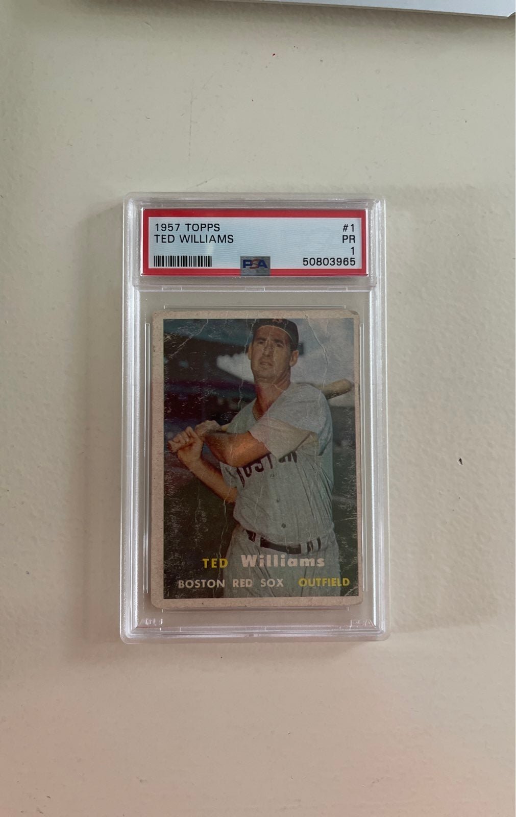 Ted Williams #1 1957 Topps card PSA #1