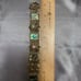 Vintage Taxco Mexico Sterling Silver & Abalone Aztec Warrior Panel Link Bracelet
