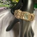 Vintage Taxco Mexico Sterling Silver & Abalone Aztec Warrior Panel Link Bracelet