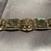 Vintage Taxco Mexico Sterling Silver & Abalone Aztec Warrior Panel Link Bracelet