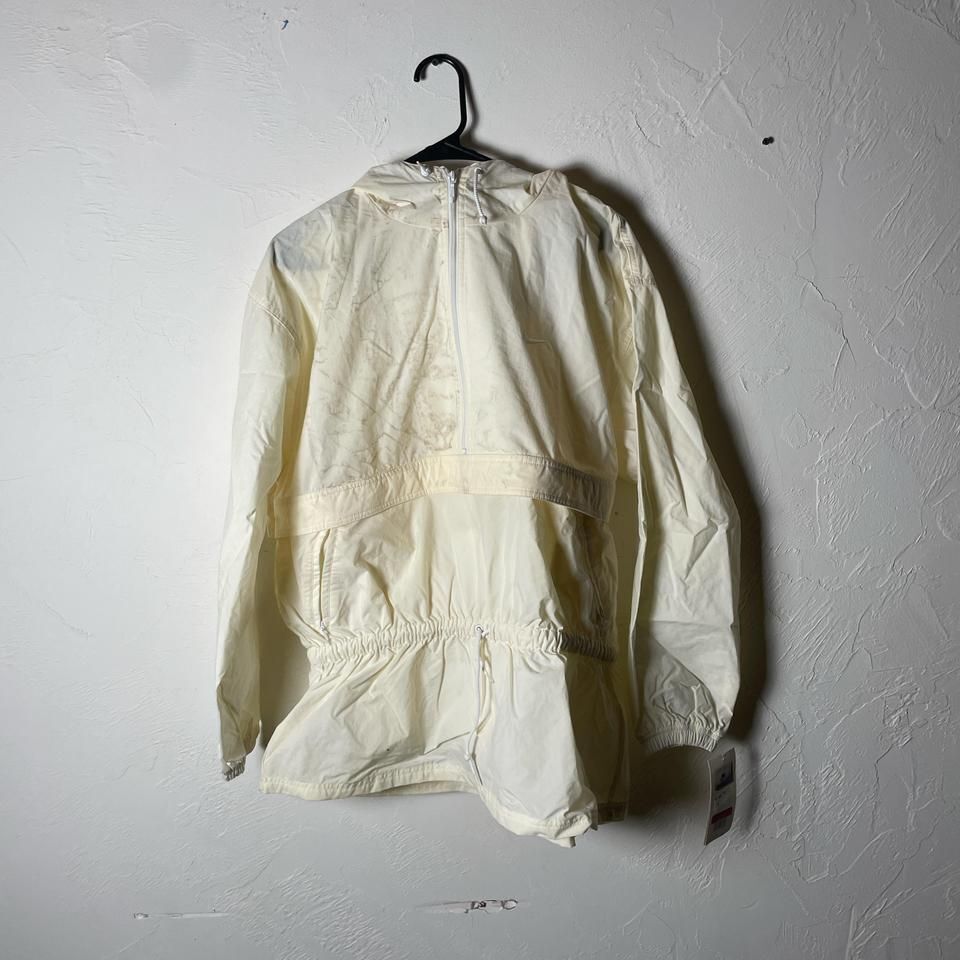 Vintage rare baggy 90s deadstock nike white windbreaker