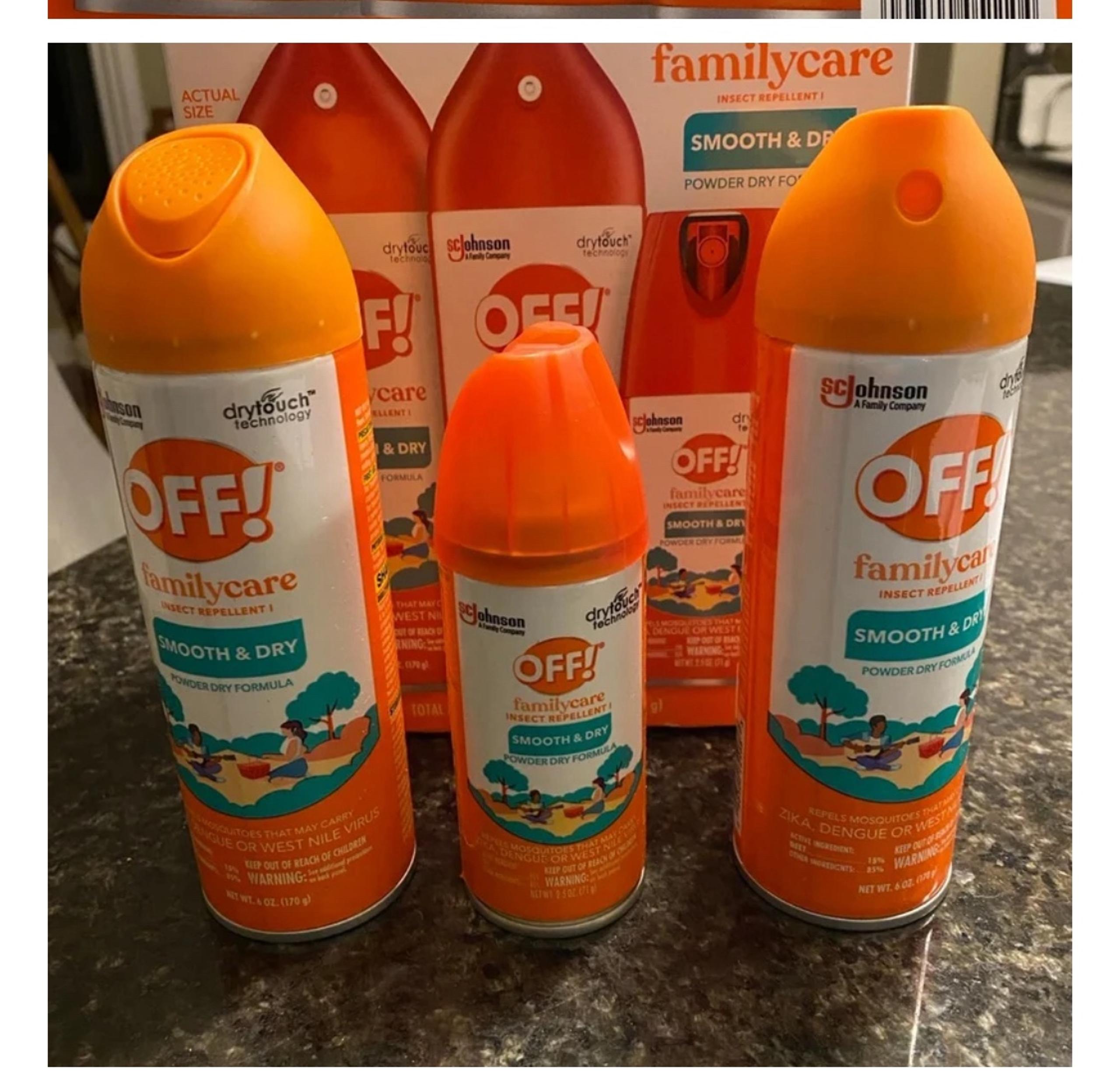 OFF! Family care insect mosquito repellant Smooth and Dry 3 pack