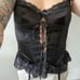 Vintage 90’s Black Lace Trim Bustier Corset