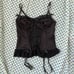 Vintage 90’s Black Lace Trim Bustier Corset