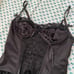Vintage 90’s Black Lace Trim Bustier Corset