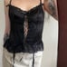 Vintage 90’s Black Lace Trim Bustier Corset