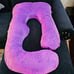 PURPLE HerPillow Full Body Pregnancy Pillow Ultra Soft Velvet Pillow