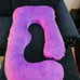 PURPLE HerPillow Full Body Pregnancy Pillow Ultra Soft Velvet Pillow