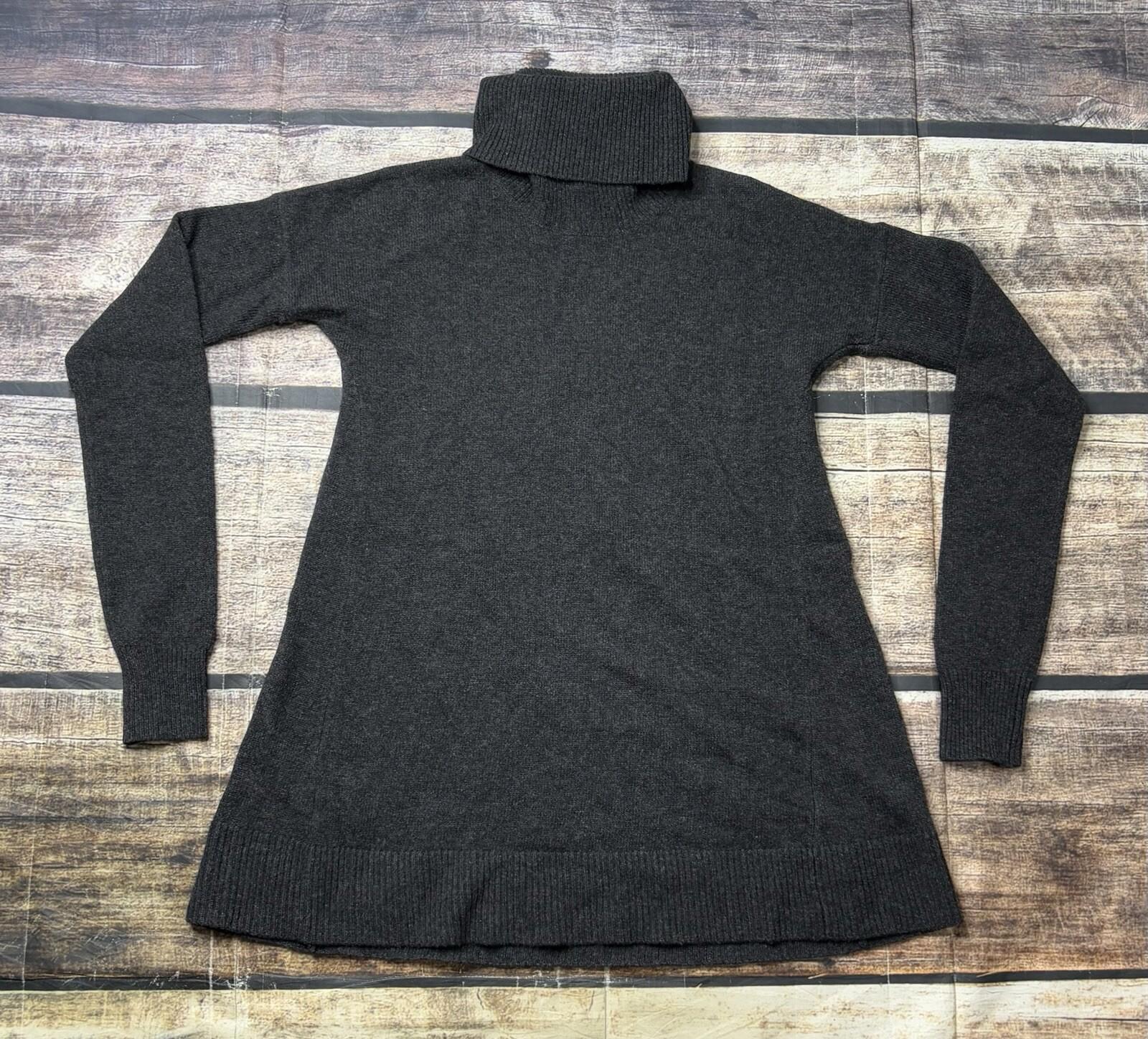 Theory Sweater Dress Women's Size Petite Tall (TP) Wool Turtleneck Modele Gray