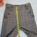 Veronica Beard Hunter Plaid Wide Leg Linen Blend Cropped Pants