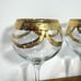 2 Gold Trim Wine Glasses Clear Glass Goblets Large 9 H 4 W Garland Accents