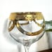 2 Gold Trim Wine Glasses Clear Glass Goblets Large 9 H 4 W Garland Accents