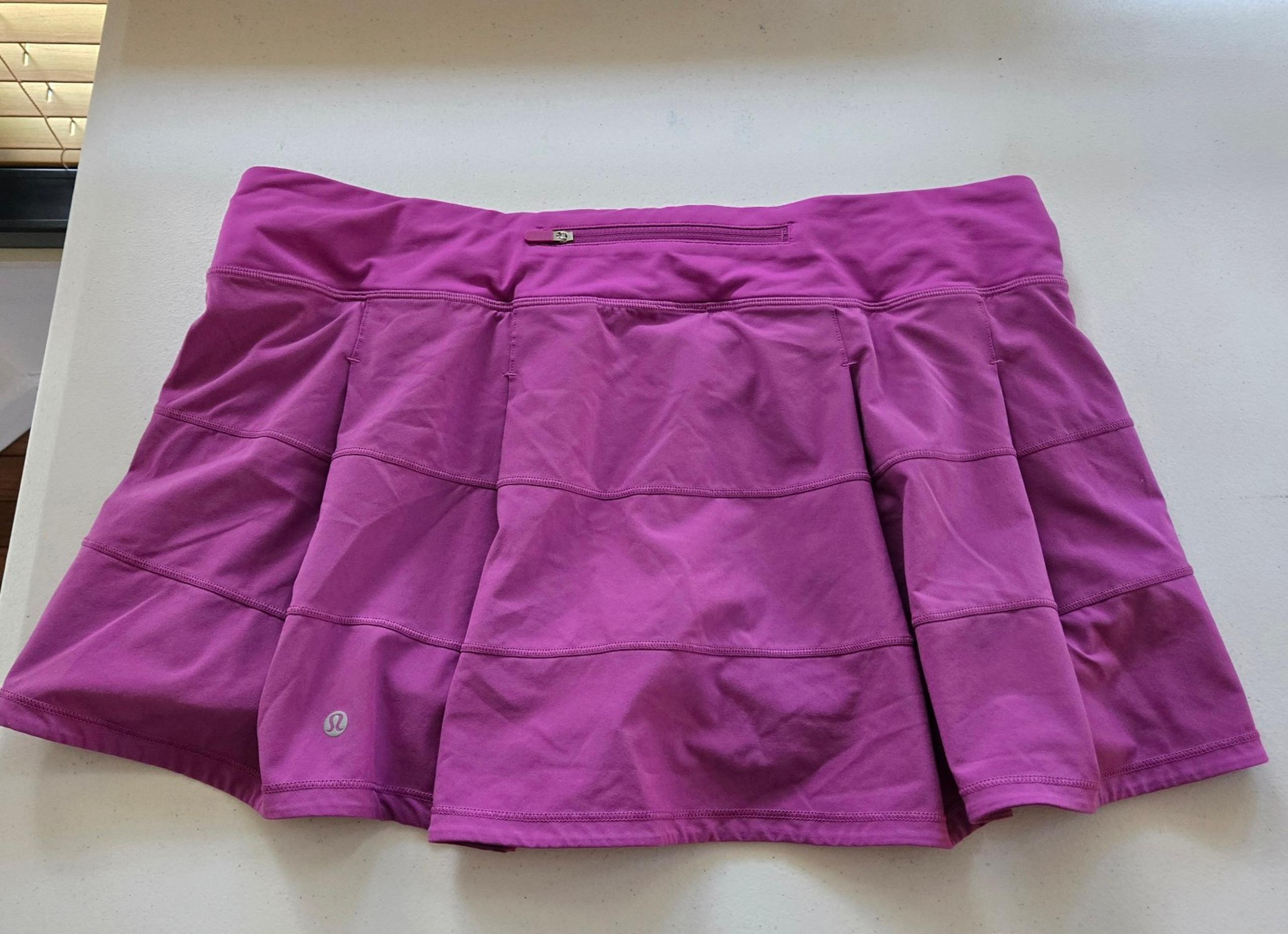 Lululemon pink pace rival skirt skort 14
