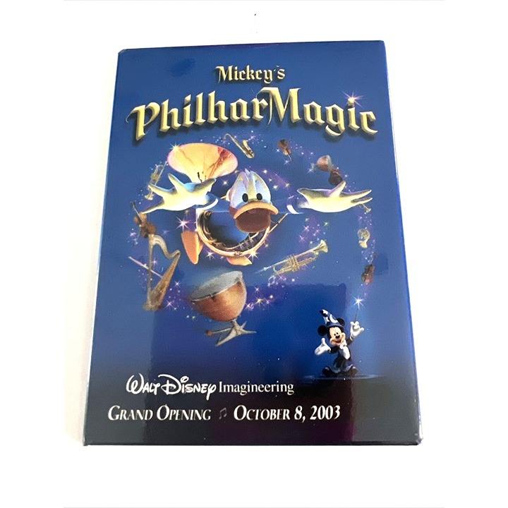 Donald Duck Mickey's PhilharMagic Button Grand Opening Oct 8 2003 Disney Pin