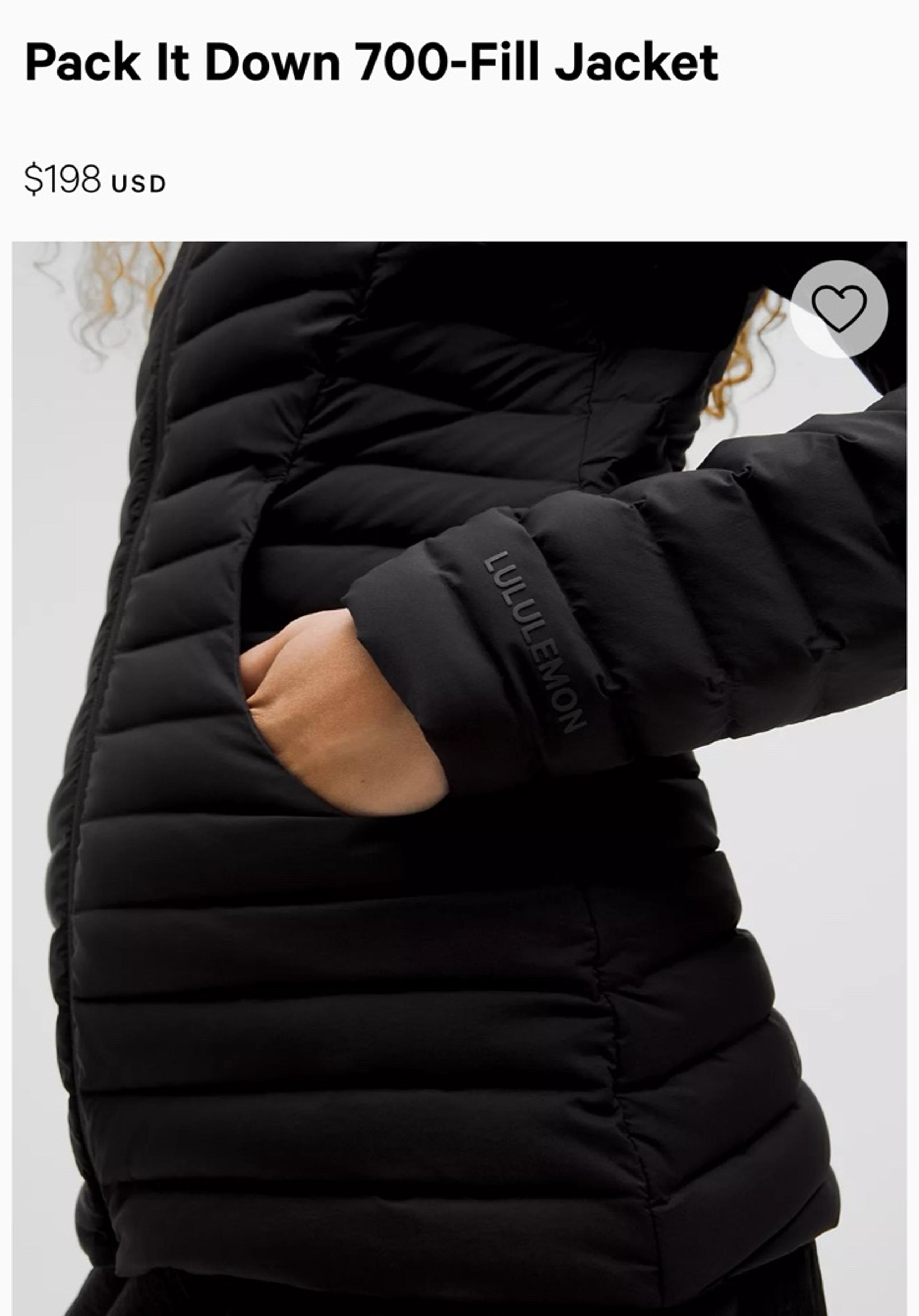 Lululemon Pack It Down 700-Fill Jacket grey goose down coat puffer size 6