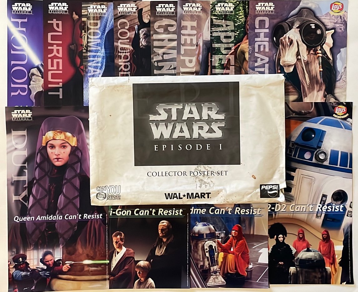 Star Wars Ep 1 Lay’s Poster Lot