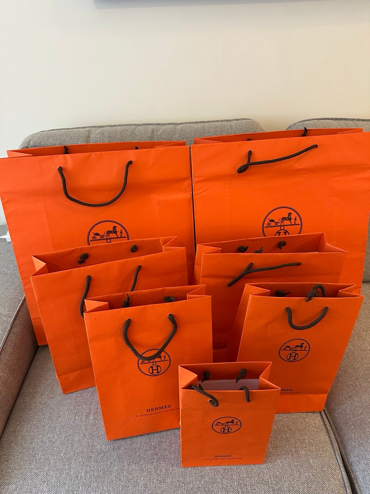 Hermes shopping paper bags