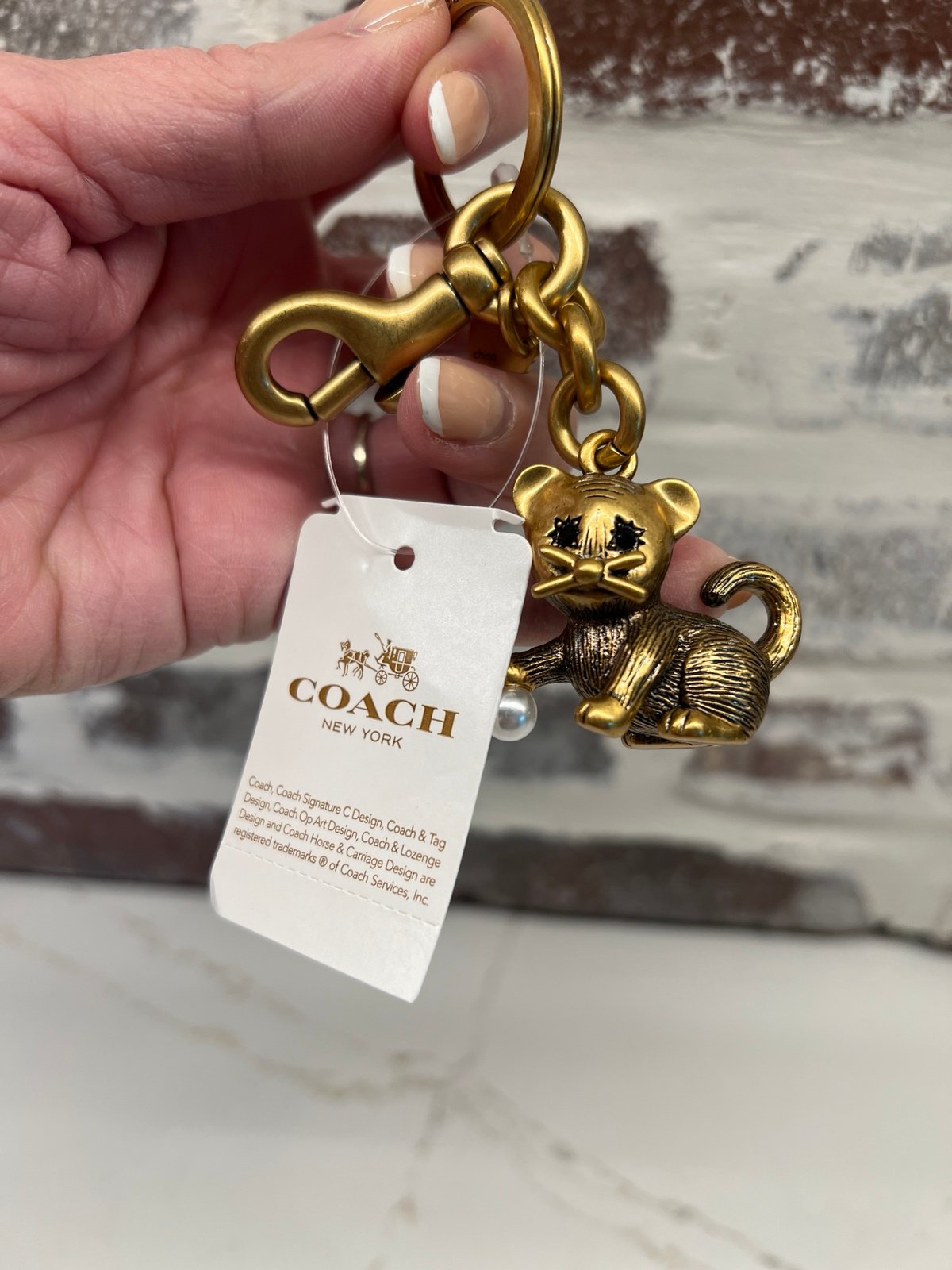 Coach kitten bag charm CC569 Keychain